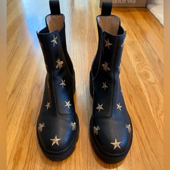 Embellished Gucci Combat Boots - Picture 4 of 7